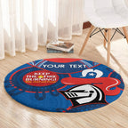 Custom NRL Knights NAIDOC Week Round Carpet Keep The Fire Burning Indigenous Art