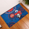 Custom NRL Knights NAIDOC Week Rubber Doormat Keep The Fire Burning Indigenous Art