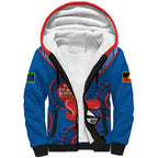 Custom NRL Knights NAIDOC Week Sherpa Hoodie Keep The Fire Burning Indigenous Art