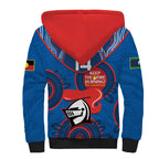 Custom NRL Knights NAIDOC Week Sherpa Hoodie Keep The Fire Burning Indigenous Art
