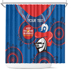 Custom NRL Knights NAIDOC Week Shower Curtain Keep The Fire Burning Indigenous Art