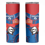 NRL Knights NAIDOC Week Skinny Tumbler Keep The Fire Burning Indigenous Art