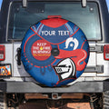 Custom NRL Knights NAIDOC Week Spare Tire Cover Keep The Fire Burning Indigenous Art