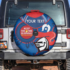 Custom NRL Knights NAIDOC Week Spare Tire Cover Keep The Fire Burning Indigenous Art