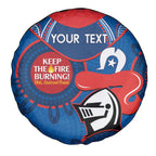 Custom NRL Knights NAIDOC Week Spare Tire Cover Keep The Fire Burning Indigenous Art