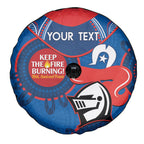 Custom NRL Knights NAIDOC Week Spare Tire Cover Keep The Fire Burning Indigenous Art