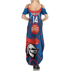 Custom NRL Knights NAIDOC Week Summer Maxi Dress Keep The Fire Burning Indigenous Art