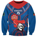 Custom NRL Knights NAIDOC Week Sweatshirt Keep The Fire Burning Indigenous Art