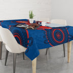Custom NRL Knights NAIDOC Week Tablecloth Keep The Fire Burning Indigenous Art