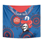 Custom NRL Knights NAIDOC Week Tapestry Keep The Fire Burning Indigenous Art