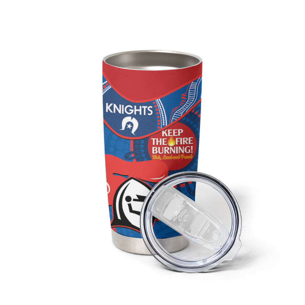 NRL Knights NAIDOC Week Tumbler Cup Keep The Fire Burning Indigenous Art