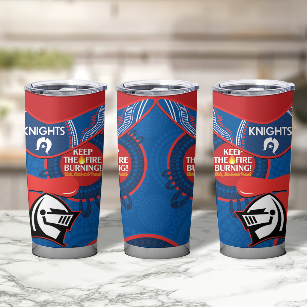 NRL Knights NAIDOC Week Tumbler Cup Keep The Fire Burning Indigenous Art