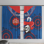 Custom NRL Knights NAIDOC Week Window Curtain Keep The Fire Burning Indigenous Art