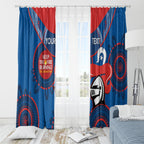 Custom NRL Knights NAIDOC Week Window Curtain Keep The Fire Burning Indigenous Art
