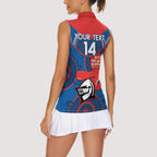 Custom NRL Knights NAIDOC Week Women Sleeveless Polo Shirt Keep The Fire Burning Indigenous Art