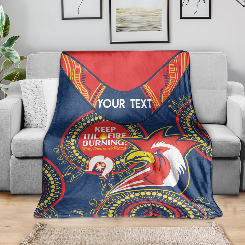 Custom NRL Roosters NAIDOC Week Blanket Keep The Fire Burning Indigenous Art