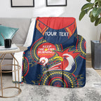 Custom NRL Roosters NAIDOC Week Blanket Keep The Fire Burning Indigenous Art