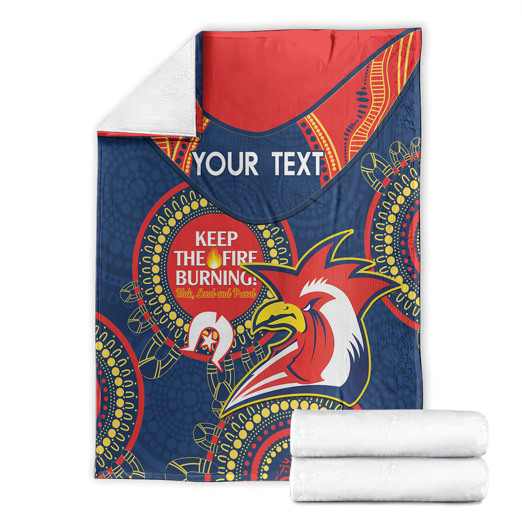 Custom NRL Roosters NAIDOC Week Blanket Keep The Fire Burning Indigenous Art