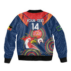 Custom NRL Roosters NAIDOC Week Bomber Jacket Keep The Fire Burning Indigenous Art
