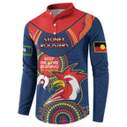 Custom NRL Roosters NAIDOC Week Button Sweatshirt Keep The Fire Burning Indigenous Art