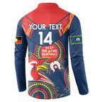 Custom NRL Roosters NAIDOC Week Button Sweatshirt Keep The Fire Burning Indigenous Art
