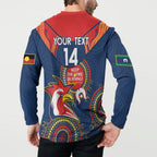 Custom NRL Roosters NAIDOC Week Button Sweatshirt Keep The Fire Burning Indigenous Art
