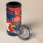NRL Roosters NAIDOC Week 4 in 1 Can Cooler Tumbler Keep The Fire Burning Indigenous Art