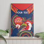Custom NRL Roosters NAIDOC Week Canvas Wall Art Keep The Fire Burning Indigenous Art