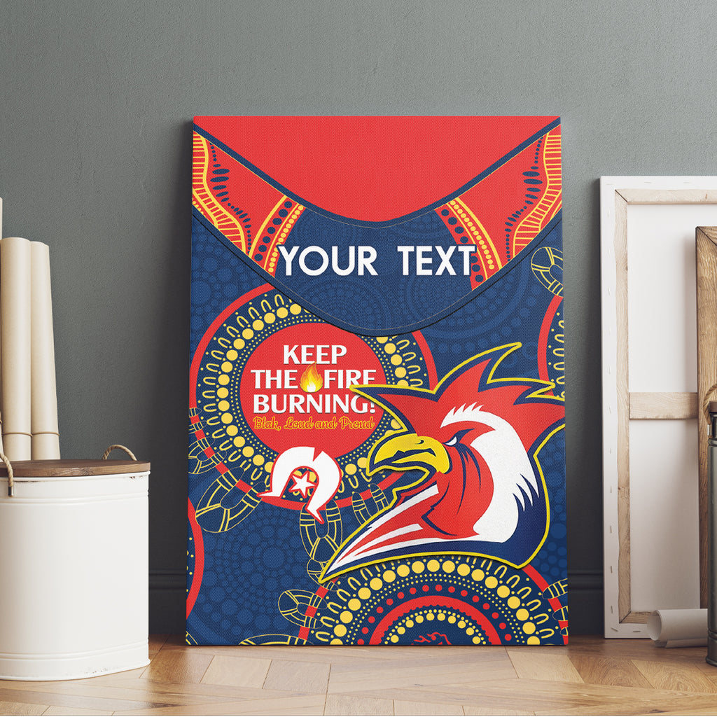 Custom NRL Roosters NAIDOC Week Canvas Wall Art Keep The Fire Burning Indigenous Art