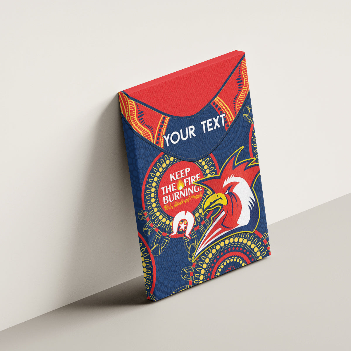 Custom NRL Roosters NAIDOC Week Canvas Wall Art Keep The Fire Burning Indigenous Art