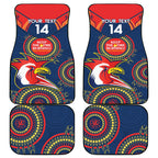 Custom NRL Roosters NAIDOC Week Car Mats Keep The Fire Burning Indigenous Art
