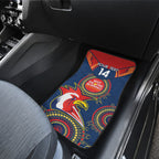 Custom NRL Roosters NAIDOC Week Car Mats Keep The Fire Burning Indigenous Art