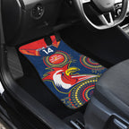 Custom NRL Roosters NAIDOC Week Car Mats Keep The Fire Burning Indigenous Art