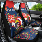 Custom NRL Roosters NAIDOC Week Car Seat Cover Keep The Fire Burning Indigenous Art
