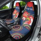 Custom NRL Roosters NAIDOC Week Car Seat Cover Keep The Fire Burning Indigenous Art