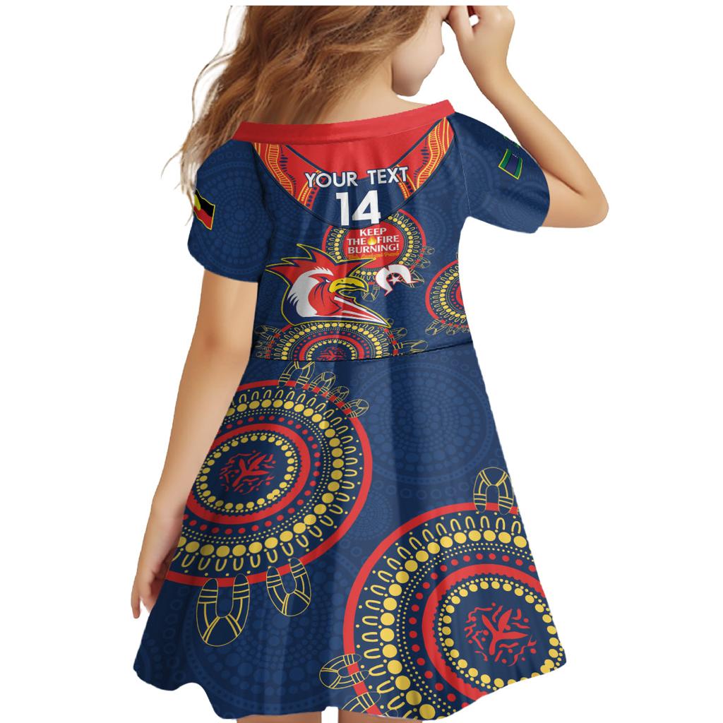 Custom NRL Roosters NAIDOC Week Family Matching Mermaid Dress and Hawaiian Shirt Keep The Fire Burning Indigenous Art