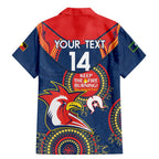Custom NRL Roosters NAIDOC Week Family Matching Mermaid Dress and Hawaiian Shirt Keep The Fire Burning Indigenous Art