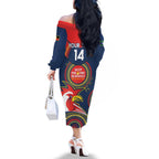 Custom NRL Roosters NAIDOC Week Family Matching Off The Shoulder Long Sleeve Dress and Hawaiian Shirt Keep The Fire Burning Indigenous Art
