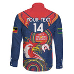 Custom NRL Roosters NAIDOC Week Family Matching Puletasi and Hawaiian Shirt Keep The Fire Burning Indigenous Art