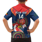 Custom NRL Roosters NAIDOC Week Family Matching Tank Maxi Dress and Hawaiian Shirt Keep The Fire Burning Indigenous Art