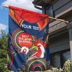 Custom NRL Roosters NAIDOC Week Garden Flag Keep The Fire Burning Indigenous Art