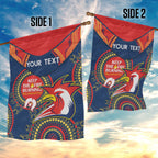Custom NRL Roosters NAIDOC Week Garden Flag Keep The Fire Burning Indigenous Art