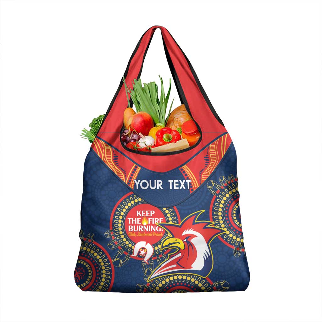 Custom NRL Roosters NAIDOC Week Grocery Bag Keep The Fire Burning Indigenous Art