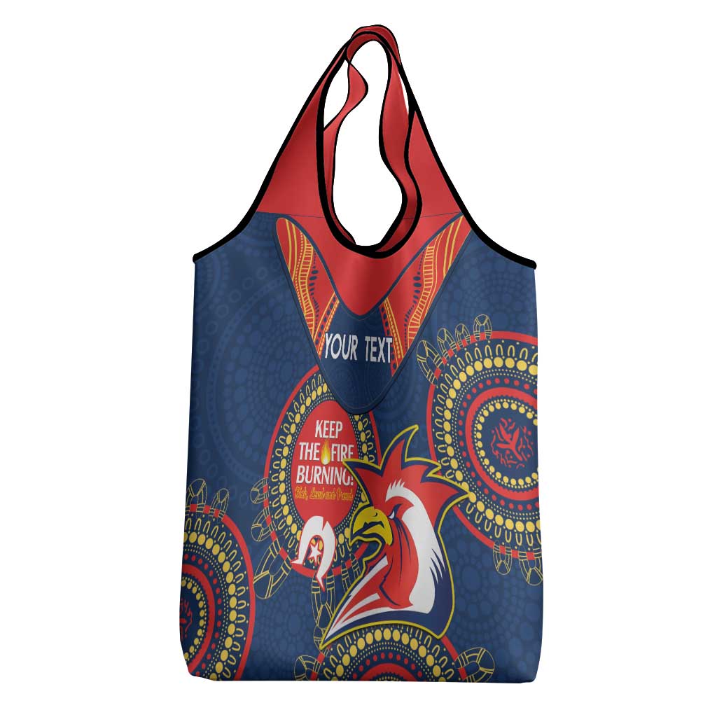 Custom NRL Roosters NAIDOC Week Grocery Bag Keep The Fire Burning Indigenous Art