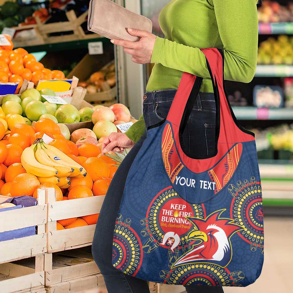 Custom NRL Roosters NAIDOC Week Grocery Bag Keep The Fire Burning Indigenous Art