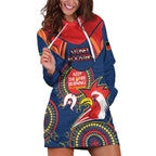 Custom NRL Roosters NAIDOC Week Hoodie Dress Keep The Fire Burning Indigenous Art