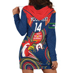 Custom NRL Roosters NAIDOC Week Hoodie Dress Keep The Fire Burning Indigenous Art