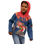 Custom NRL Roosters NAIDOC Week Kid Hoodie Keep The Fire Burning Indigenous Art