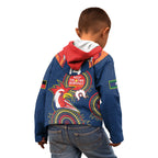 Custom NRL Roosters NAIDOC Week Kid Hoodie Keep The Fire Burning Indigenous Art