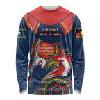 Custom NRL Roosters NAIDOC Week Long Sleeve Shirt Keep The Fire Burning Indigenous Art